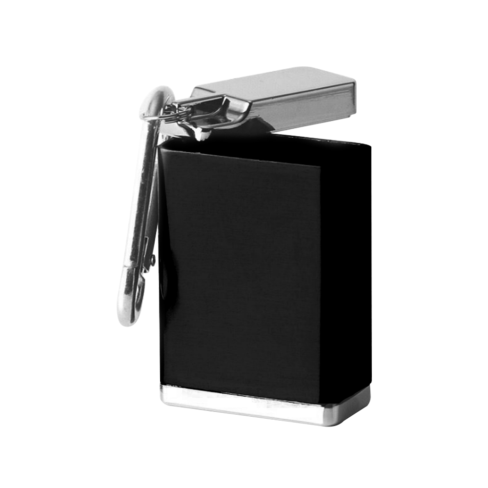 5.5cm Portable stainless steel ashtray with carabiner